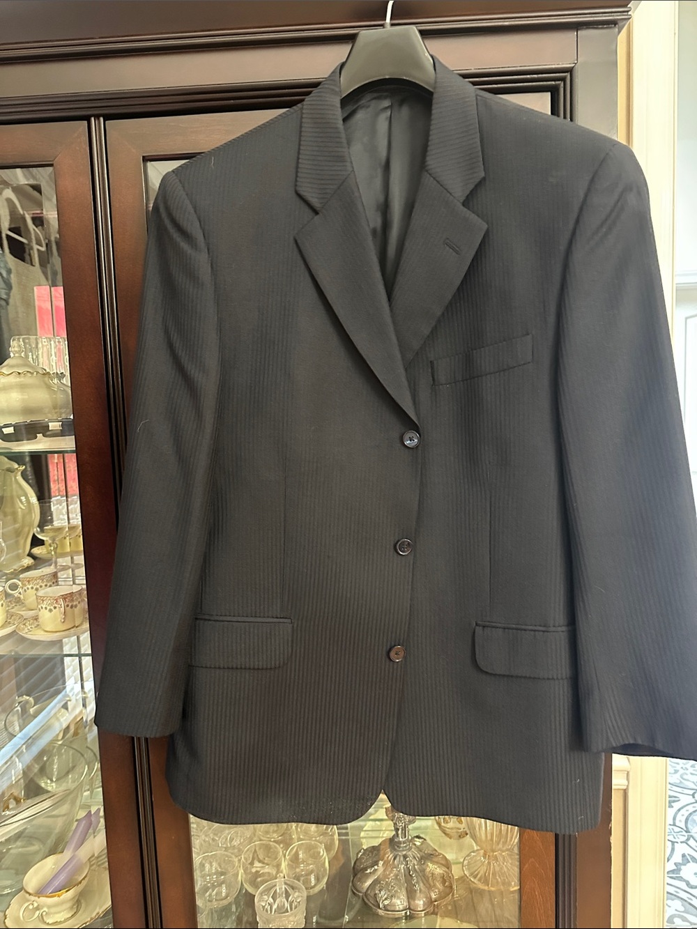 Bachrach Dark Navy Italian Suit Perfect Condition
